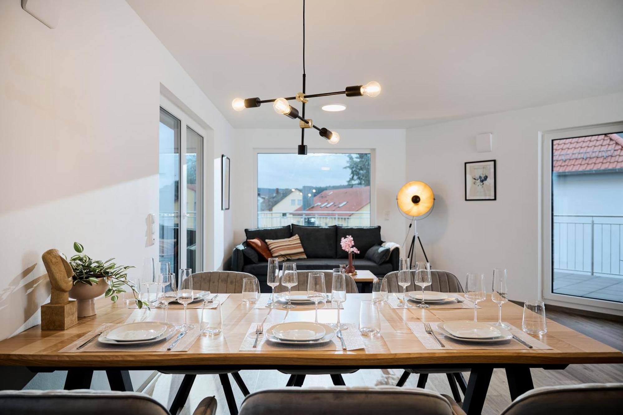 Moderne Apartments Mit Highspeed-Wlan Und Gratis-Tiefgarage Ihr Perfekter Rueckzugsort Nahe Dem Zentrum Und Der Therme I Barrierearm Bad Kissingen Exterior foto