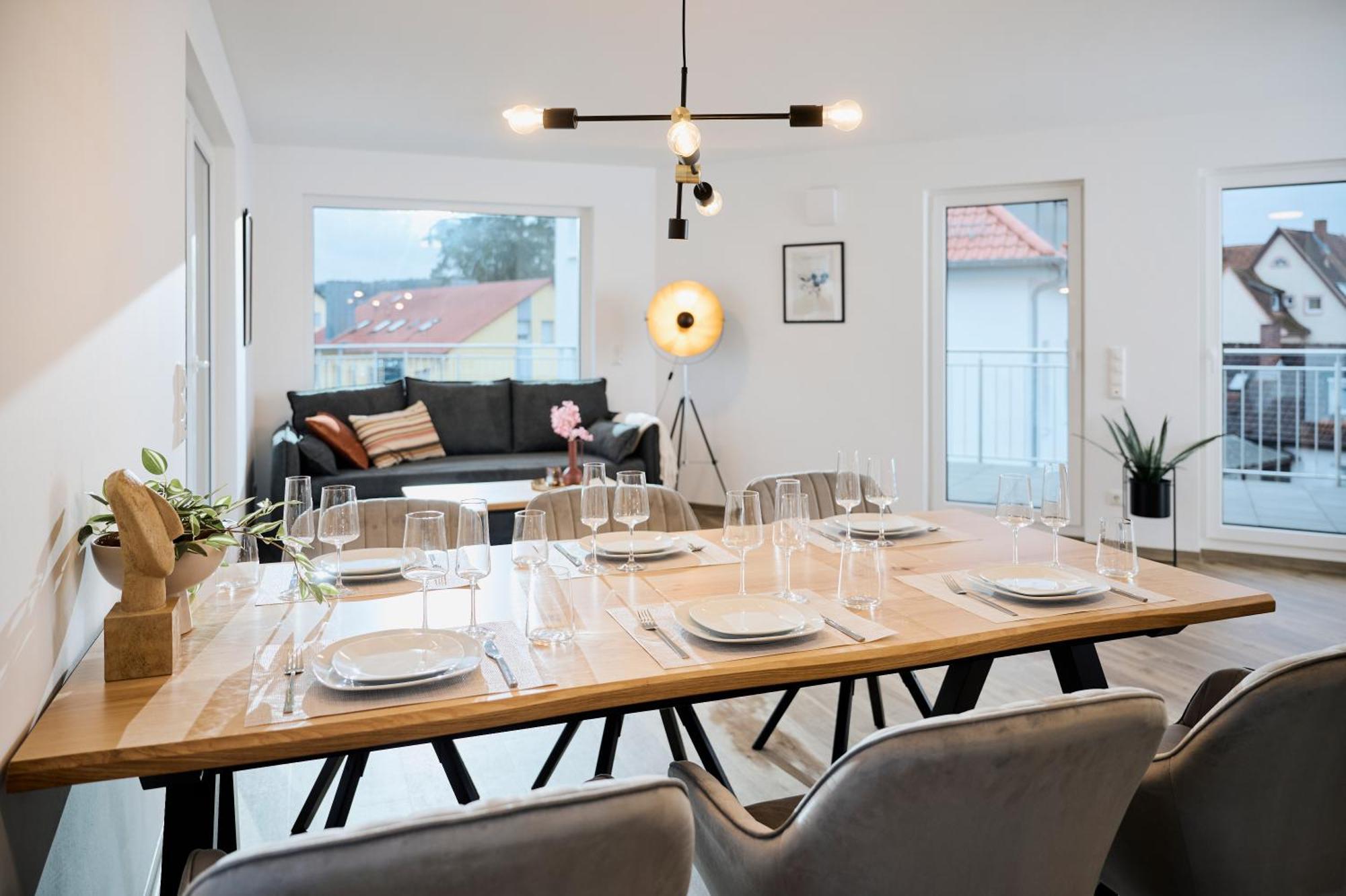Moderne Apartments Mit Highspeed-Wlan Und Gratis-Tiefgarage Ihr Perfekter Rueckzugsort Nahe Dem Zentrum Und Der Therme I Barrierearm Bad Kissingen Exterior foto